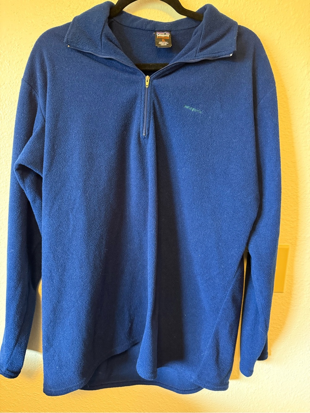 Vintage Patagonia Men’s Blue Half-Zip Fleece Pullover